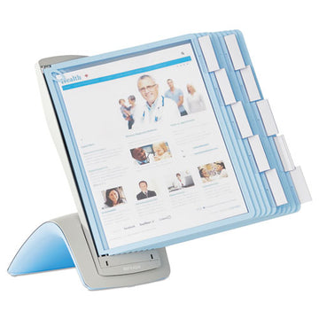 Durable® Sherpa Style Desk-mount Reference System, 20 Sheet Capacity, Blue-gray freeshipping - TVN Wholesale